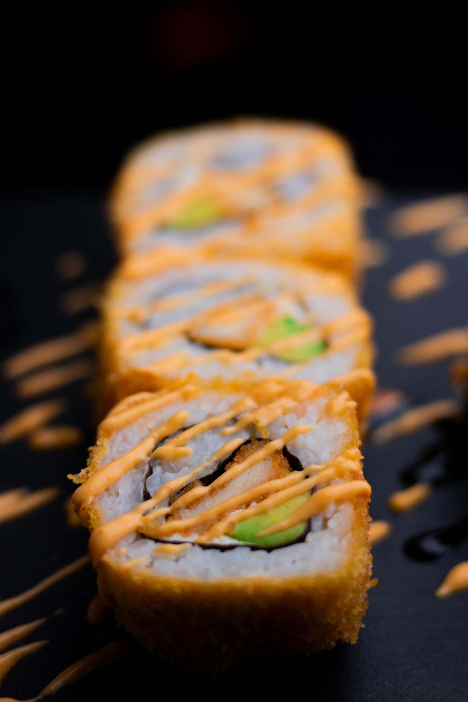 Fried chicken tempura roll